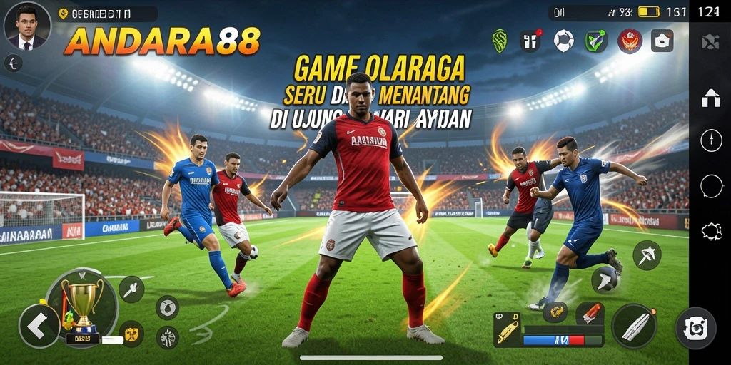 Tampilan gameplay seru dalam <strong>ANDARA88</strong> dengan aksi olahraga nyata.