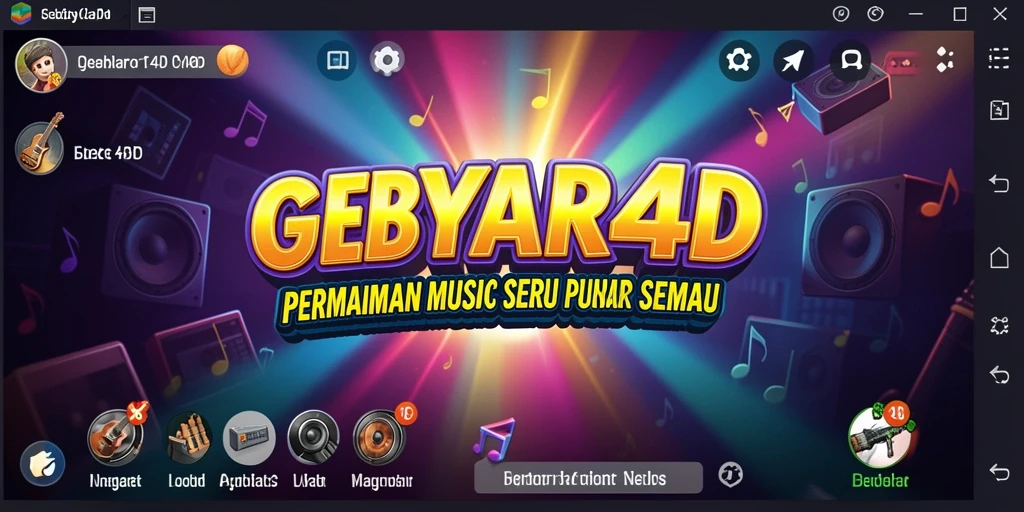 Screenshot gameplay GEBYAR4D menampilkan interaksi seru dengan musik.