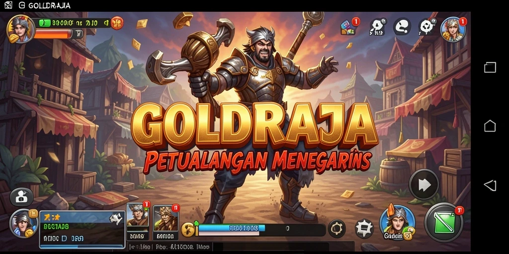 Screenshot gameplay GOLDRAJA yang menunjukkan aksi seru dalam dunia arcade.