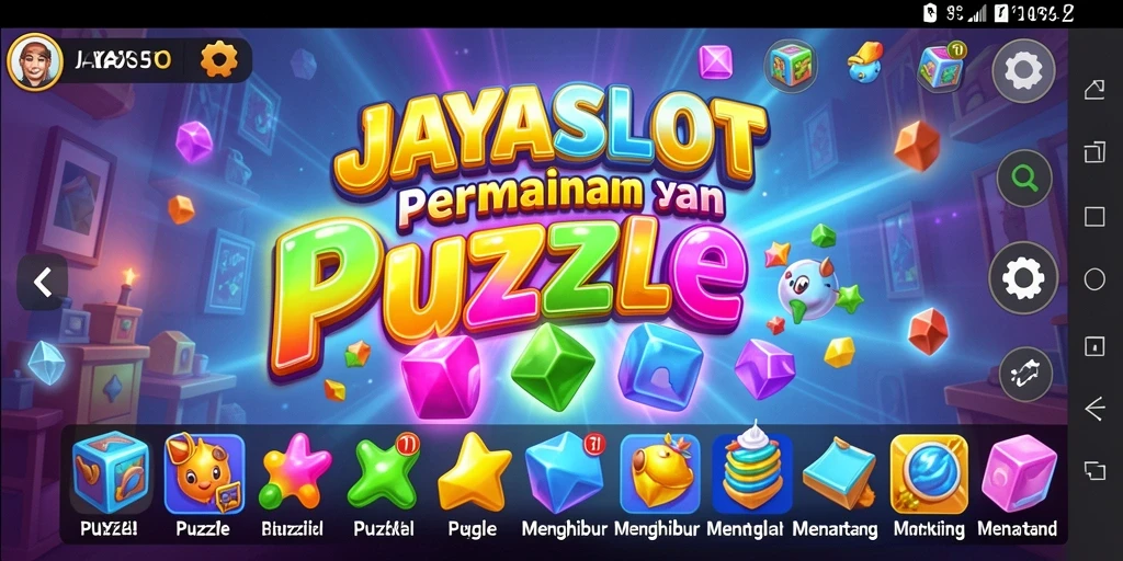Tampilan gameplay menantang dari JAYASLOT dengan berbagai puzzle.