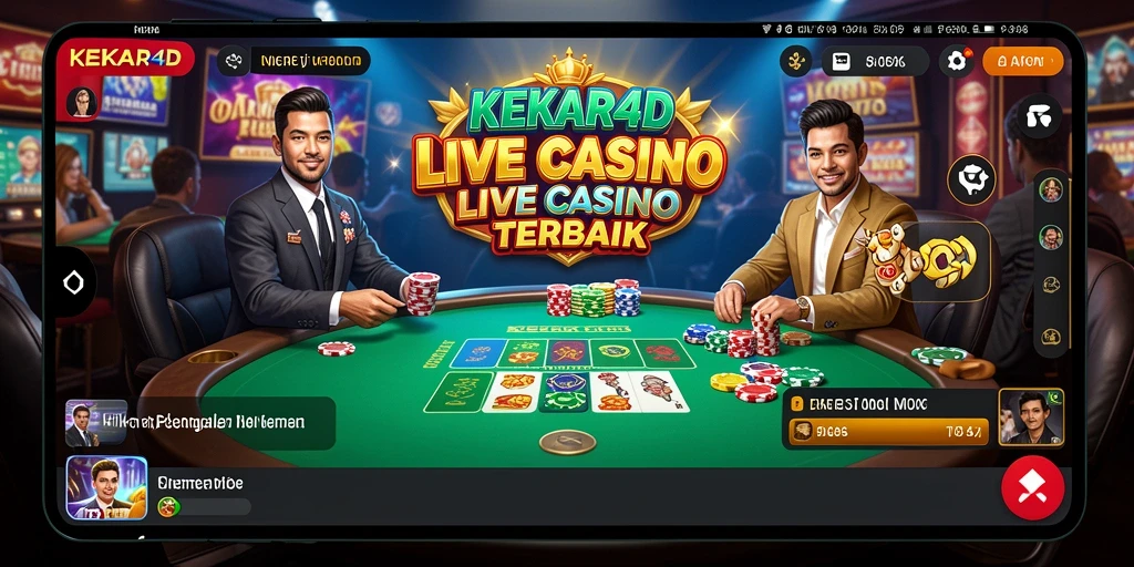 Screenshot gameplay KEKAR4D dengan dealer langsung.