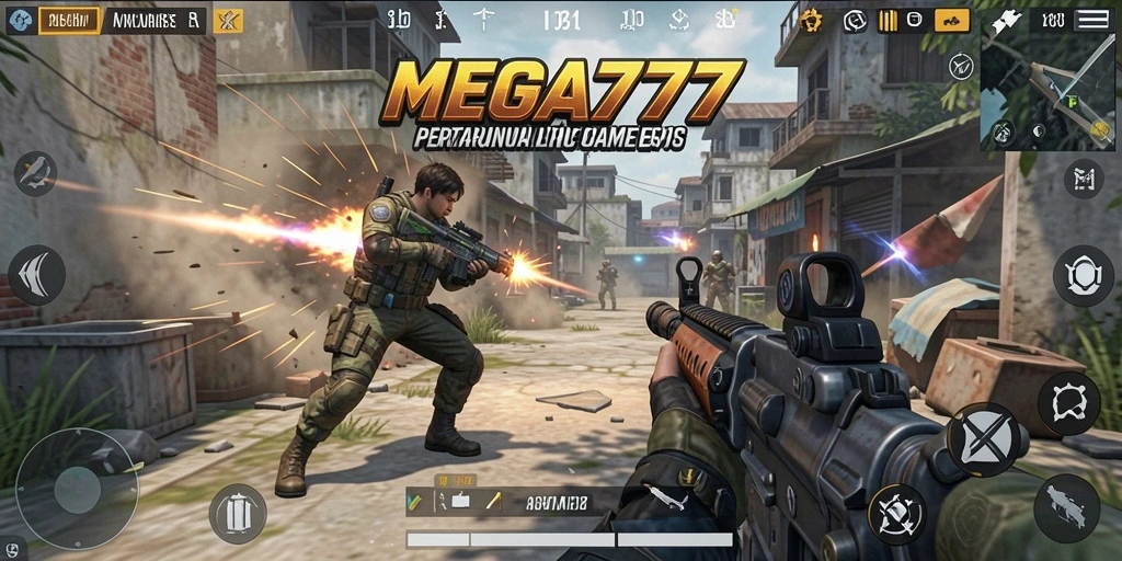 Tangkapan layar menampilkan pertempuran intens dalam MEGA777 dengan grafis memukau.