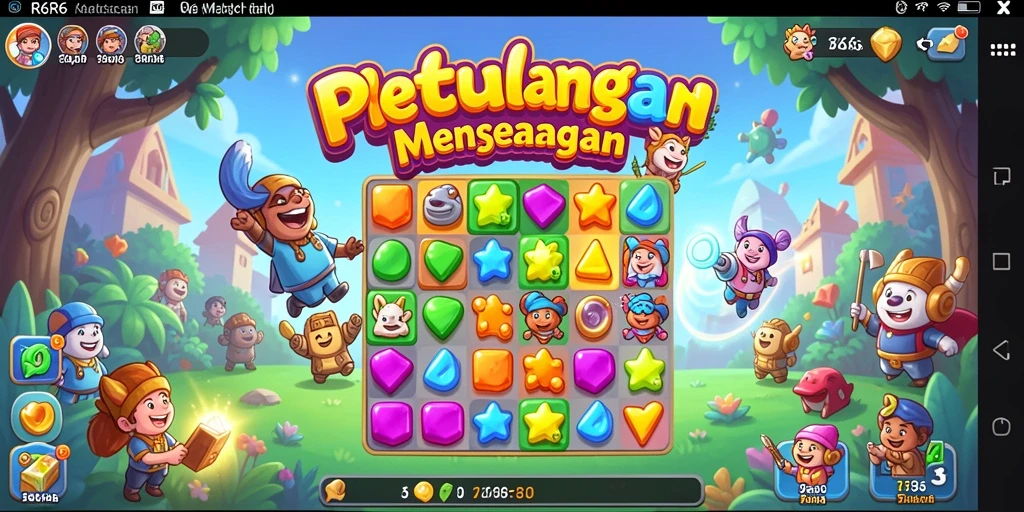Tampilan gameplay R6R6 yang seru dengan kombinasi warna-warni.