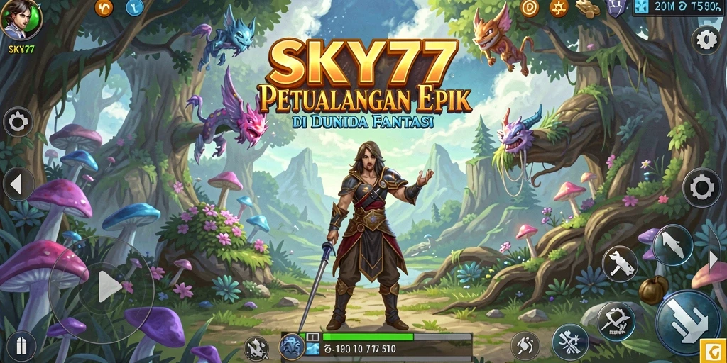 Tampilan gameplay yang mengesankan dalam dunia fantasi RPG.