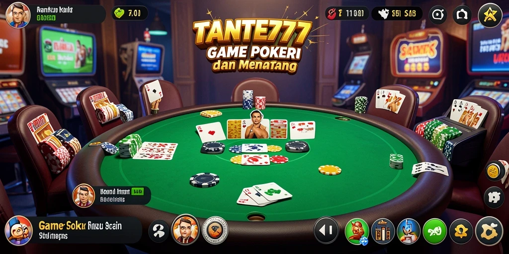 Tampilan gameplay yang mendebarkan dari TANTE777 di layar.