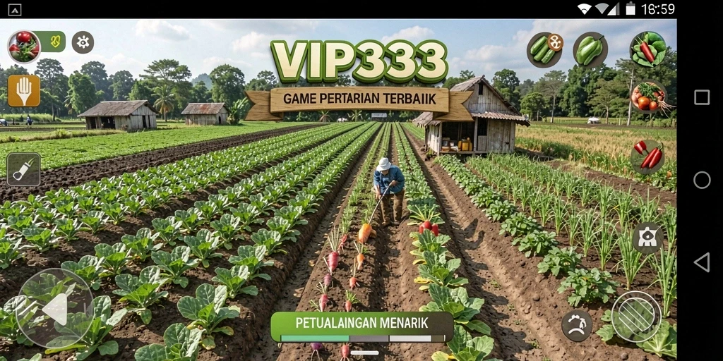 Tampilan gameplay <strong>VIP333</strong> yang menampilkan aksi bertani yang seru dan interaktif.