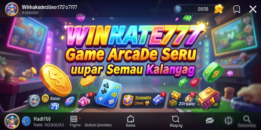 Tampilan utama gameplay seru WINRATE777 dengan efek visual yang mencolok.